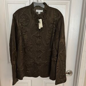 NWT Coldwater Creek Women's Dark Olive Jacket 1X